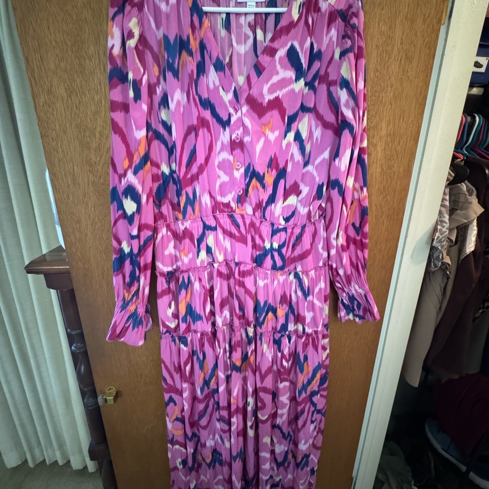 Chico's Pink Multi-Color Maxi Dress